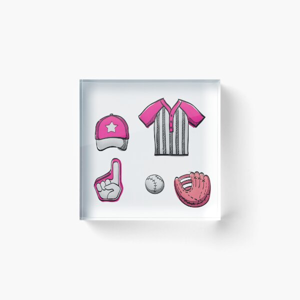 Item preview, Baseball items pink  designed and sold by AmDotArt.