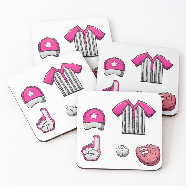 Item preview, Baseball items pink  designed and sold by AmDotArt.