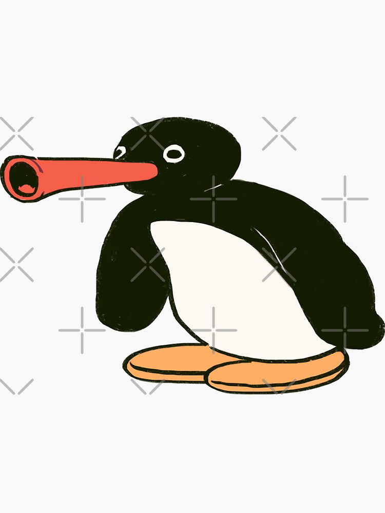 Aesthetic kawaii meme club Penguin sticker y2k