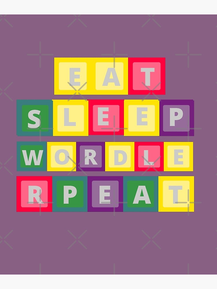 " EAT SLEEP WORDLE REPEAT/ FUNNY WORDLE GAME/CROSSWORD/ PUZZLE GIFT/FAN