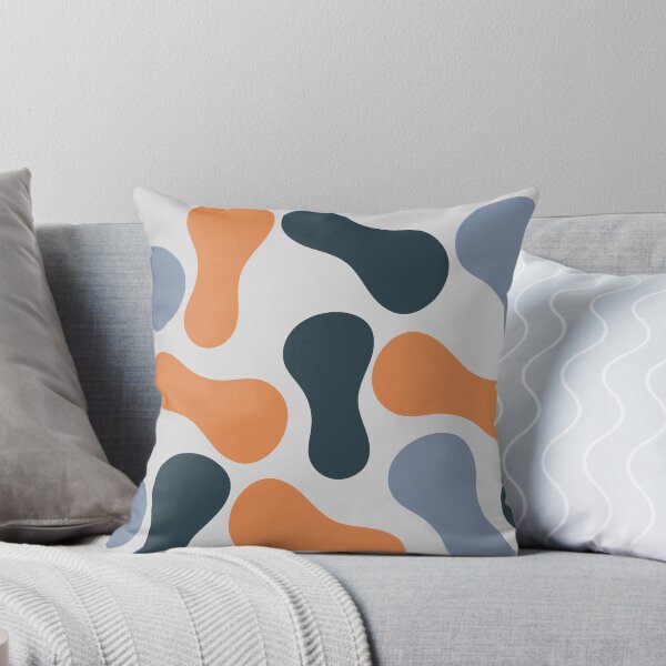Item preview, Liquid Abstract Pattern Orange Blush Gray designed and sold by BeatrisVeres.