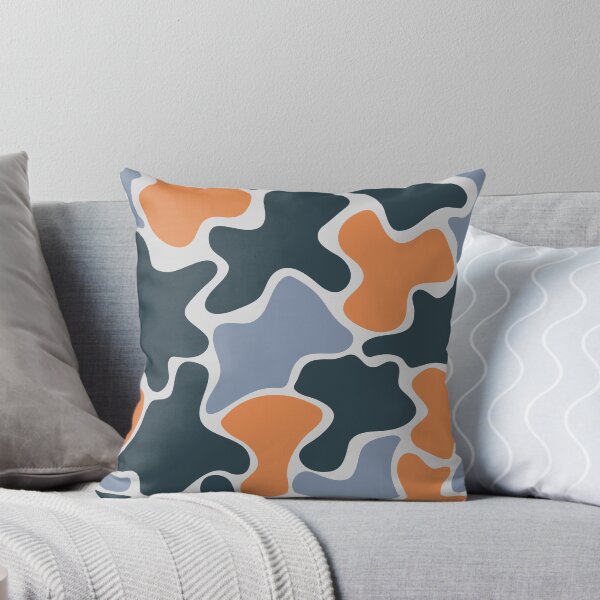 Item preview, Liquid Abstract Pattern Orange Blush Gray designed and sold by BeatrisVeres.