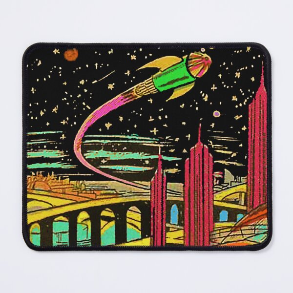 Item preview, Moonbase, Sky City, Outer Space, Rocketship, Sci-Fi, Science Fiction, Space City, Adromeda, Cartoon Space Base, Vintage Comics designed and sold by Nostrathomas66.
