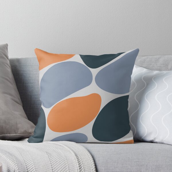 Item preview, Liquid Abstract Pattern Orange Blush Gray designed and sold by BeatrisVeres.