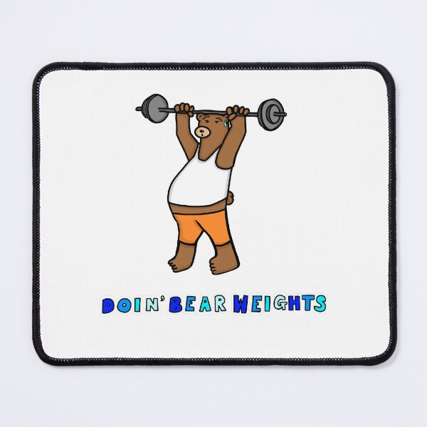 Item preview, Bear lifting weights designed and sold by poppycoleman777.