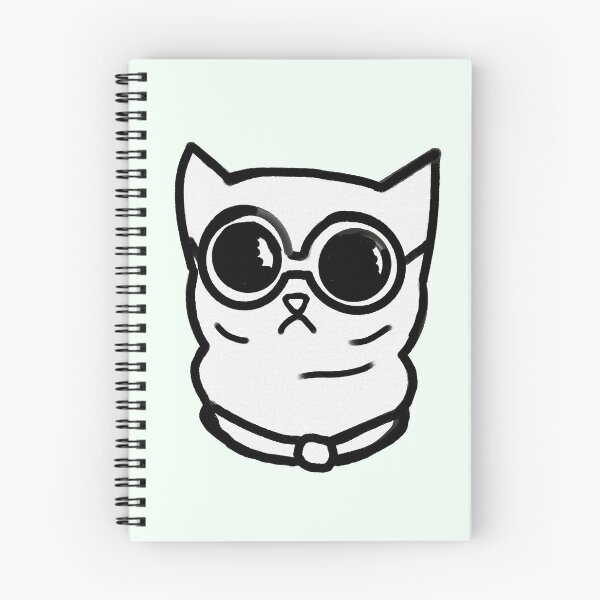Item preview, nerd cat designed and sold by ventumpluviam.