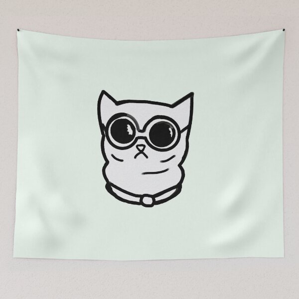 Item preview, nerd cat designed and sold by ventumpluviam.