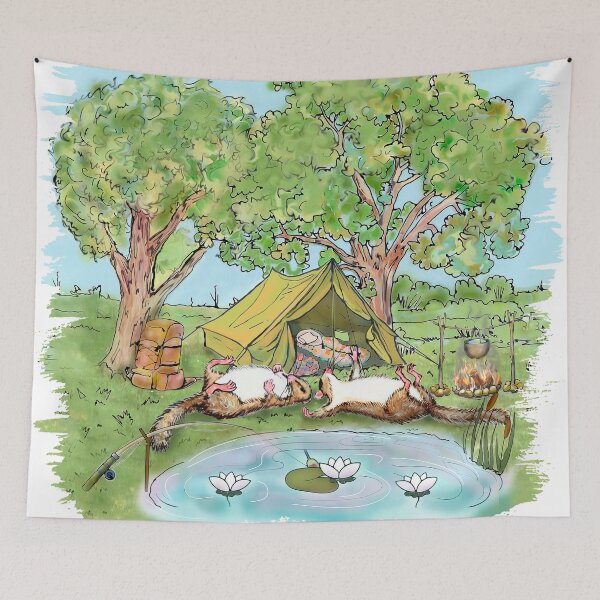 Item preview, Dormice camping / Dormouse  designed and sold by saf-saf.