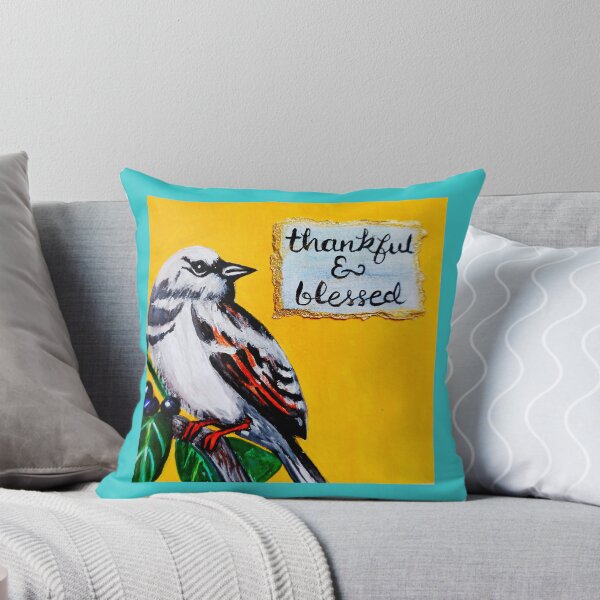 Item preview, THANKFUL AND BLESSED / BIRD PAINTING designed and sold by Dr. Diksha  Singh.