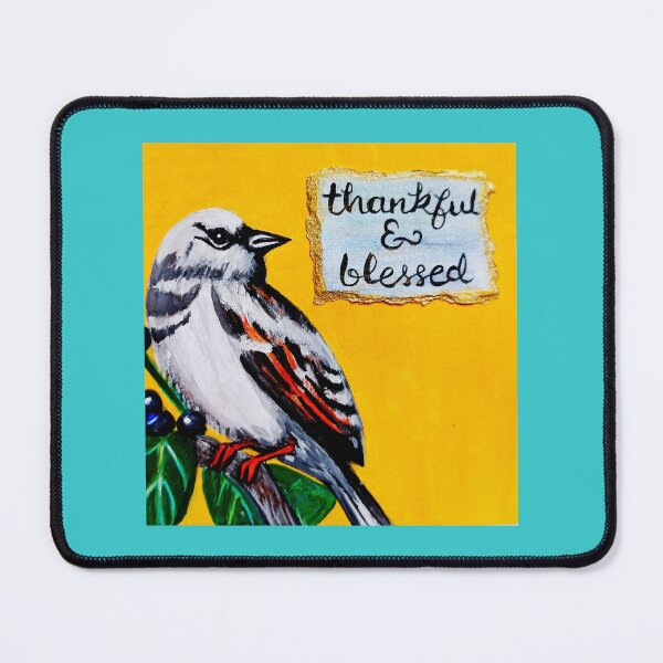 Item preview, THANKFUL AND BLESSED / BIRD PAINTING designed and sold by Dr. Diksha Singh.