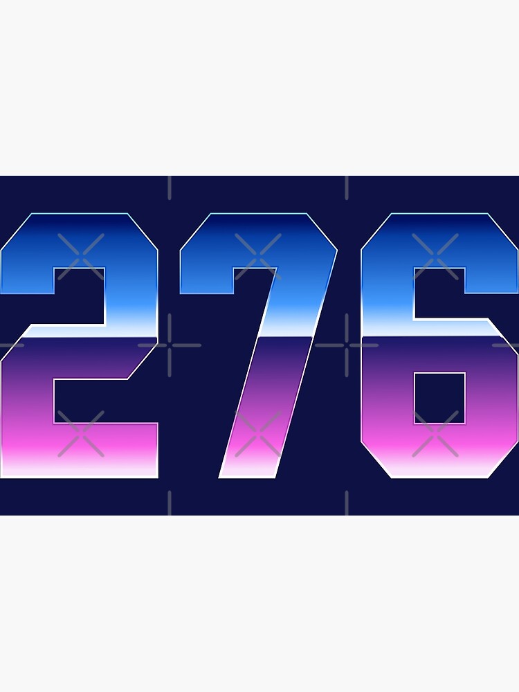  276 Area Code Zip Code Location Retro Blue And Pink Poster By WA KA 