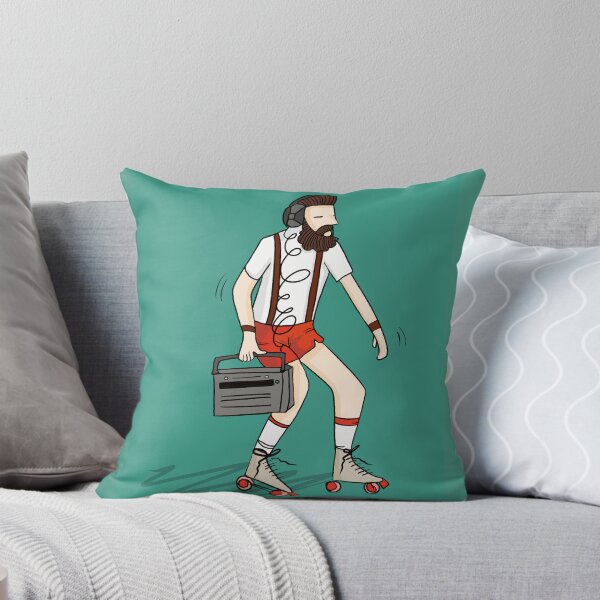 Item preview, Retro roller skating boombox stereo bearded man designed and sold by launic1988.