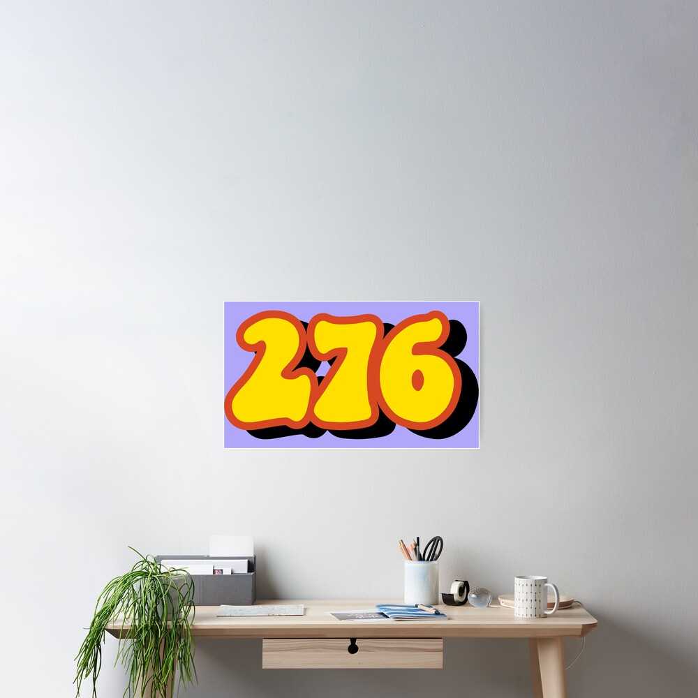 "276 area code zip code location retro yellow" Poster by WAKANE Redbubble