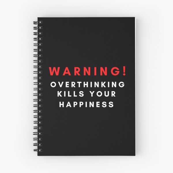 Item preview, Overthinking Kills Your Happiness - motivational quotes    designed and sold by QuriousShopp.