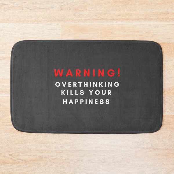 Item preview, Overthinking Kills Your Happiness - motivational quotes    designed and sold by QuriousShopp.