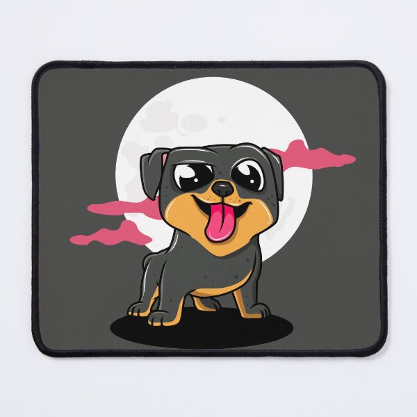Item preview, Dog cartoon standing in front of the moon designed and sold by in-your-closet.