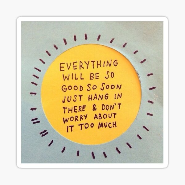 "Sun with Quote" Sticker for Sale by camillecipkins