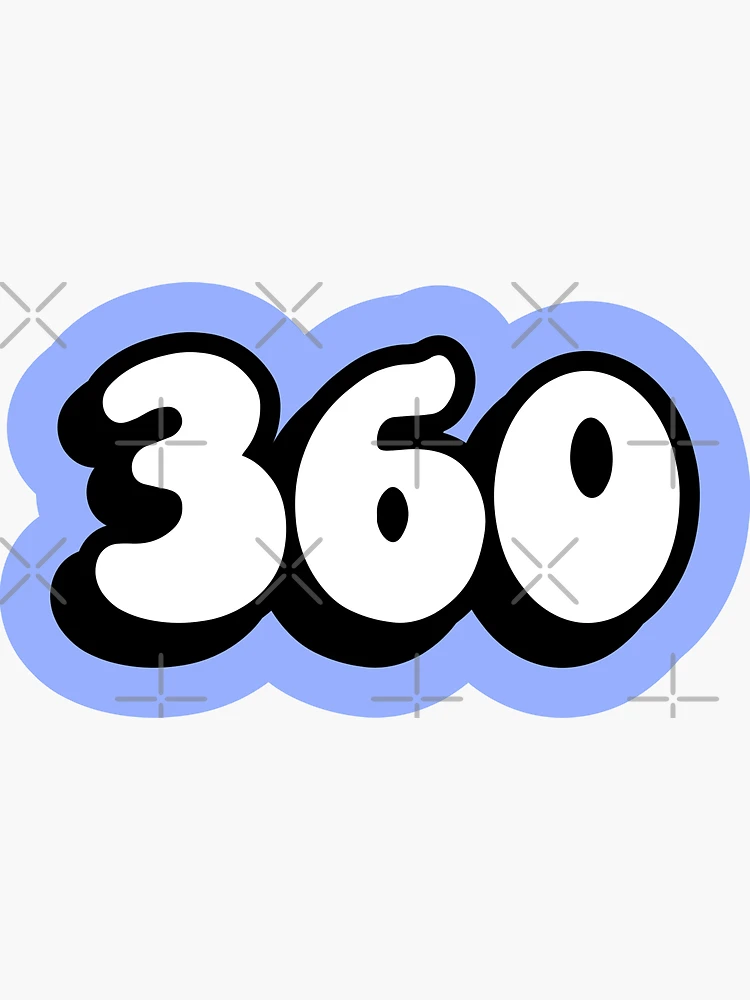 360 area code zip code location vintage blue | Sticker