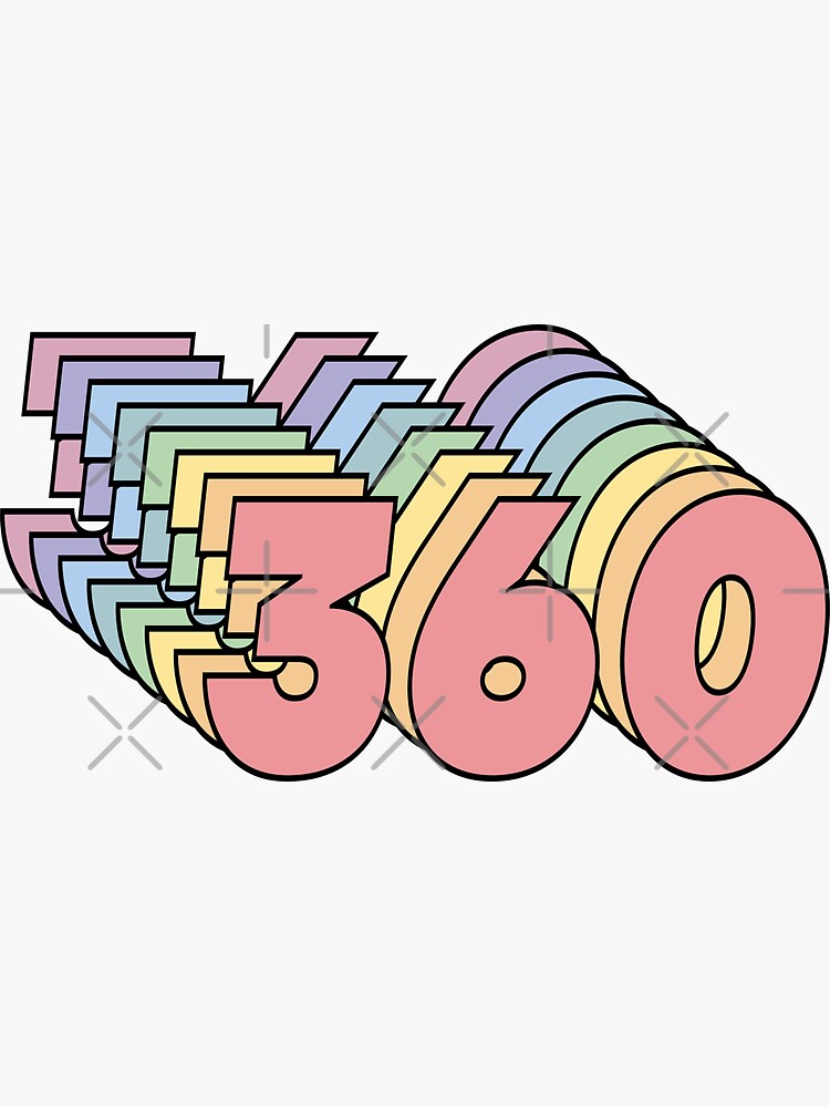 "360 area code zip code location pastel rainbow" Sticker by WA-KA-NE