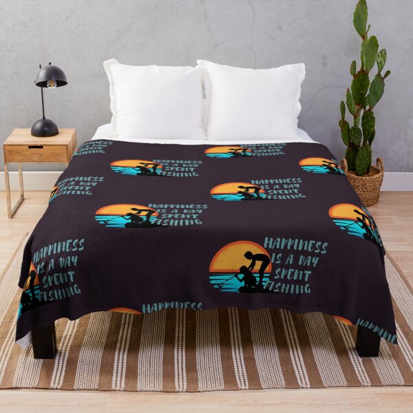 Item preview, Happiness Is A Day Spent Fishing - Love Fishing - Fishing Lover designed and sold by designerpriti.
