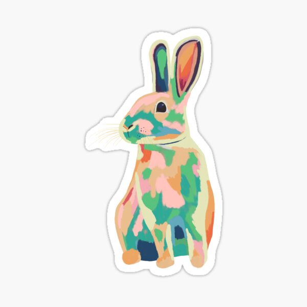 Item preview, Colourful rabbit, bunny designed and sold by SaryandSaff.