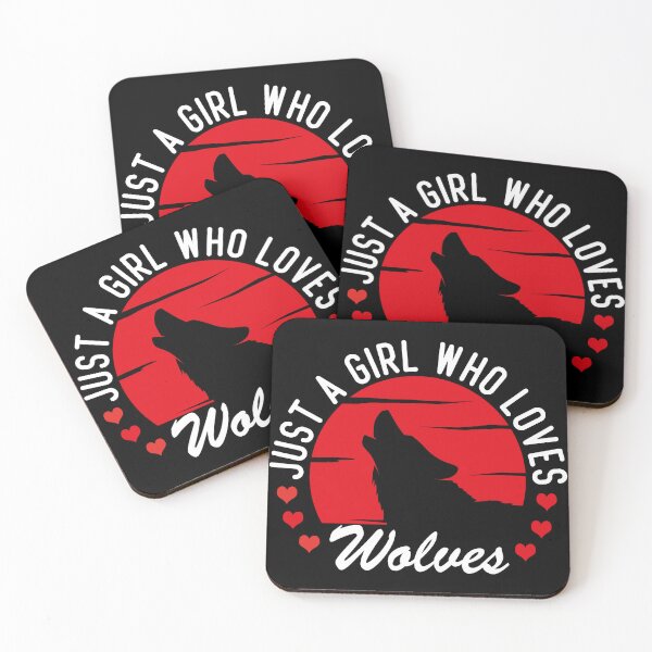Item preview, Just a Girl Who Loves Wolves, Funny Vintage Gift For Wolf Lovers designed and sold by SaliDesigner.