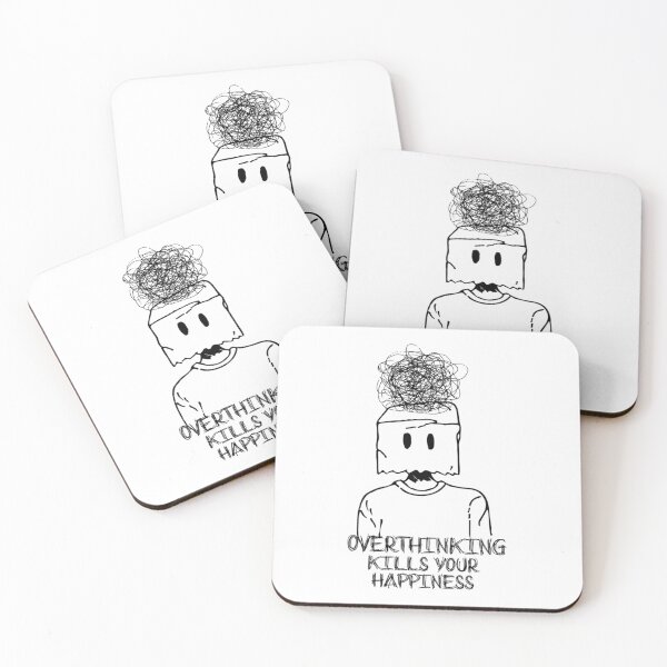 Item preview, Overthinking Kills Your Happiness - motivational quotes   designed and sold by QuriousShopp.