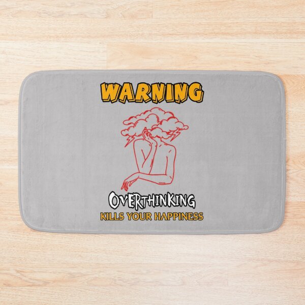Item preview, Warning Overthinking Kills Your Happiness   designed and sold by QuriousShopp.