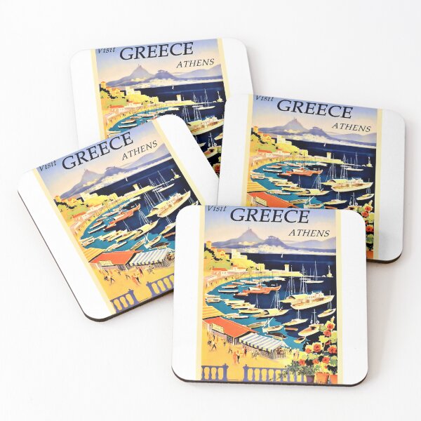 Item preview, Vintage Travel Poster Greece Athens designed and sold by GaalArt.