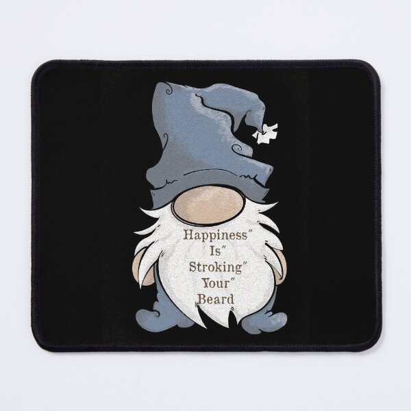 Item preview, Gnome cartoon, Happiness is stroking your beard, quote designed and sold by DebbieJoyArt.