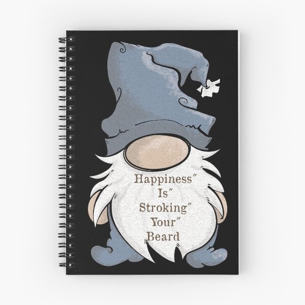 Item preview, Gnome cartoon, Happiness is stroking your beard, quote designed and sold by DebbieJoyArt.