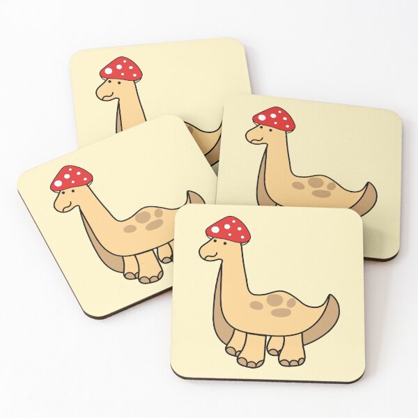 Item preview, Simple Red and White Mushroom Hat Brontosaurus Dinosaur designed and sold by Smartmerch99.