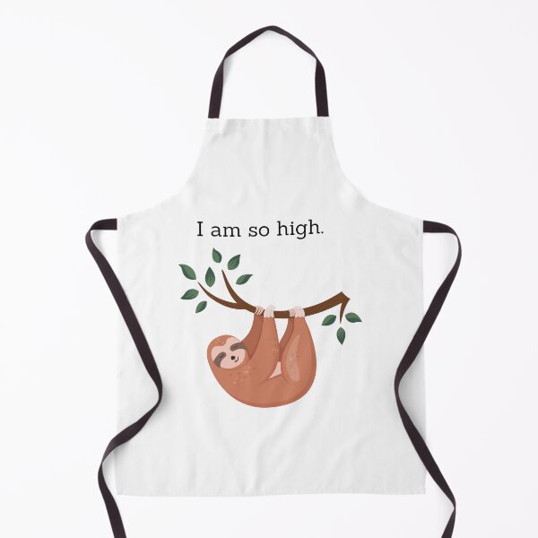Item preview, I am so high, funny hanging sloth t shirt/hat/sticker/cell case stoner maryjane munchies designed and sold by Paintingladycat.
