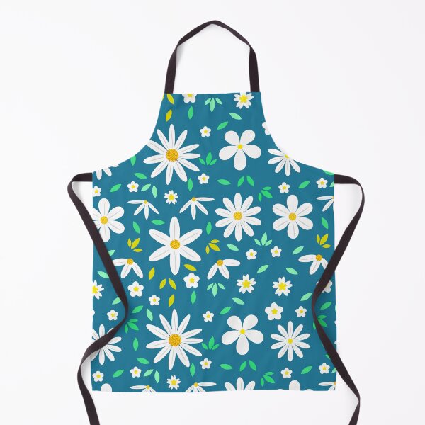 Item preview, Abstract Beautiful daisy flowers field pattern on navy blue  designed and sold by Yasminepatterns .