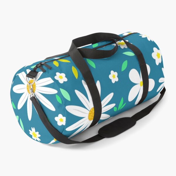 Item preview, Abstract Beautiful daisy flowers field pattern on navy blue designed and sold by Yasminepatterns .