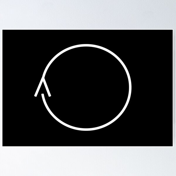 Item preview, White minimalist ouroboros designed and sold by BlueAnn.