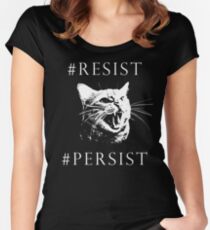 #Resist #Persist Pussy Cat Women's Fitted Scoop T-Shirt