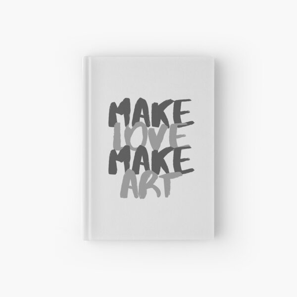 Item preview, make love make art text (gray) designed and sold by teethfairy.