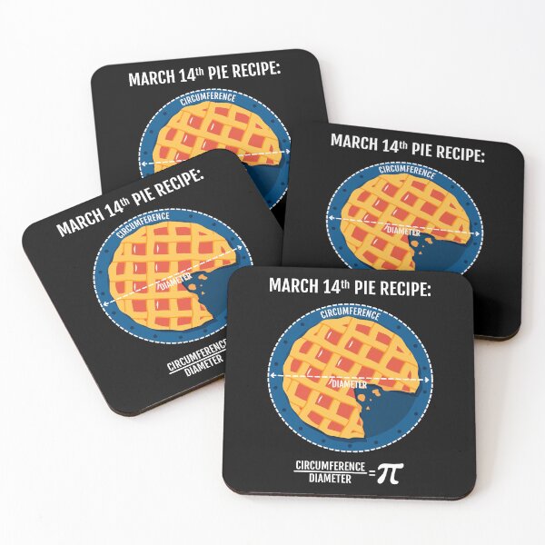 Item preview, March14th Pie Recipe: Circumference / Diameter = Pi designed and sold by Happy Puppy Print On Demand.