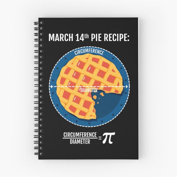 Item preview, March14th Pie Recipe: Circumference / Diameter = Pi designed and sold by Happy Puppy Print On Demand.