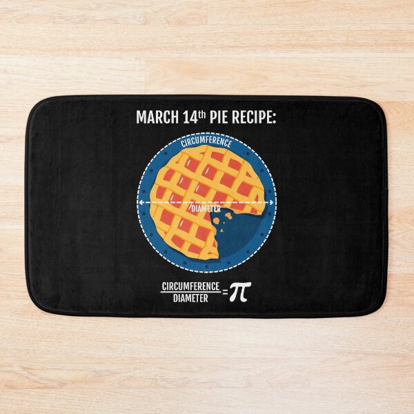 Item preview, March14th Pie Recipe: Circumference / Diameter = Pi designed and sold by Happy Puppy Print On Demand.