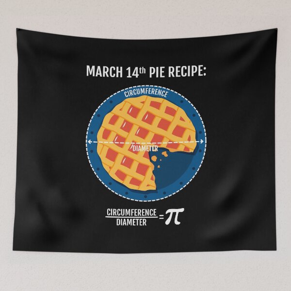 Item preview, March14th Pie Recipe: Circumference / Diameter = Pi designed and sold by Happy Puppy Print On Demand.