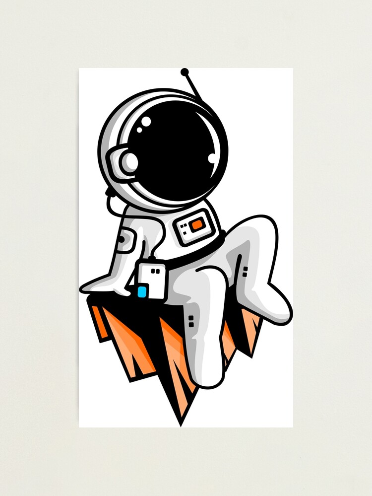 astronaut cartoon, cute spaceman