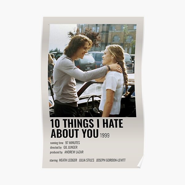 10 Things I Hate About You Poster Poster For Sale By Sranje Redbubble 