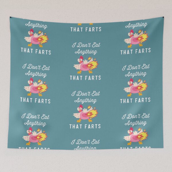 Item preview, I Don't Eat Anything That Farts  - Funny Chicken Vegetarian and Vegan Activists designed and sold by JoyTop.
