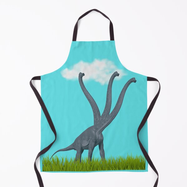 Item preview, Three-necked dinosaur (blue sky & grass edition, blue background) designed and sold by CosmicStory.