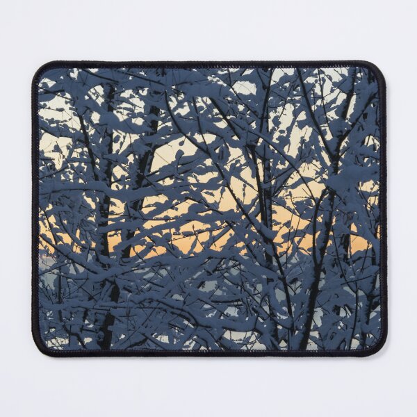 Item preview, Lacy Branch Screen - Snow Covered Treeline Dividing the View designed and sold by Georgia Mizuleva.