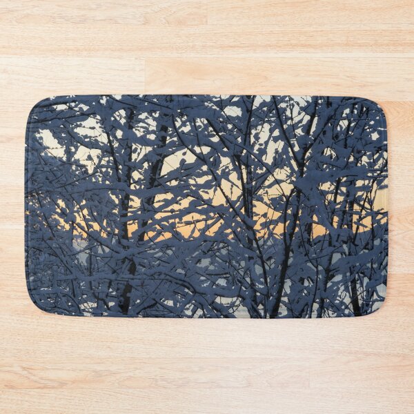 Item preview, Lacy Branch Screen - Snow Covered Treeline Dividing the View designed and sold by Georgia Mizuleva.