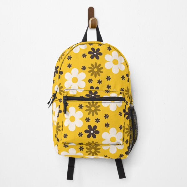 Item preview, Mod style Flower power groovy retro 60s inspired Yellow black white and gold designed and sold by DemonicGloom.
