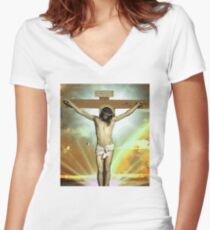 Skam - Isak, Even or Eskild Jesus T-Shirt Women's Fitted V-Neck T-Shirt